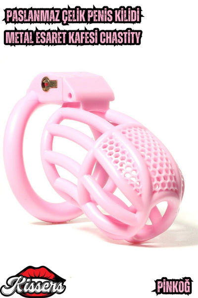 Bsdm Plastik Pembe Penis Kilidi Erkek Bekaret Cihazı Chastity Cock Cage Penis Esaret Kafesi