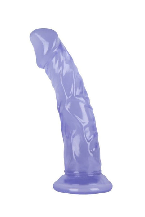 Ultra Realistik Eğilip Bükülebilir G Noktası Ve Klitoris Uyarıcı Mega Boy Jel Mor Penis Dildo 21 Cm