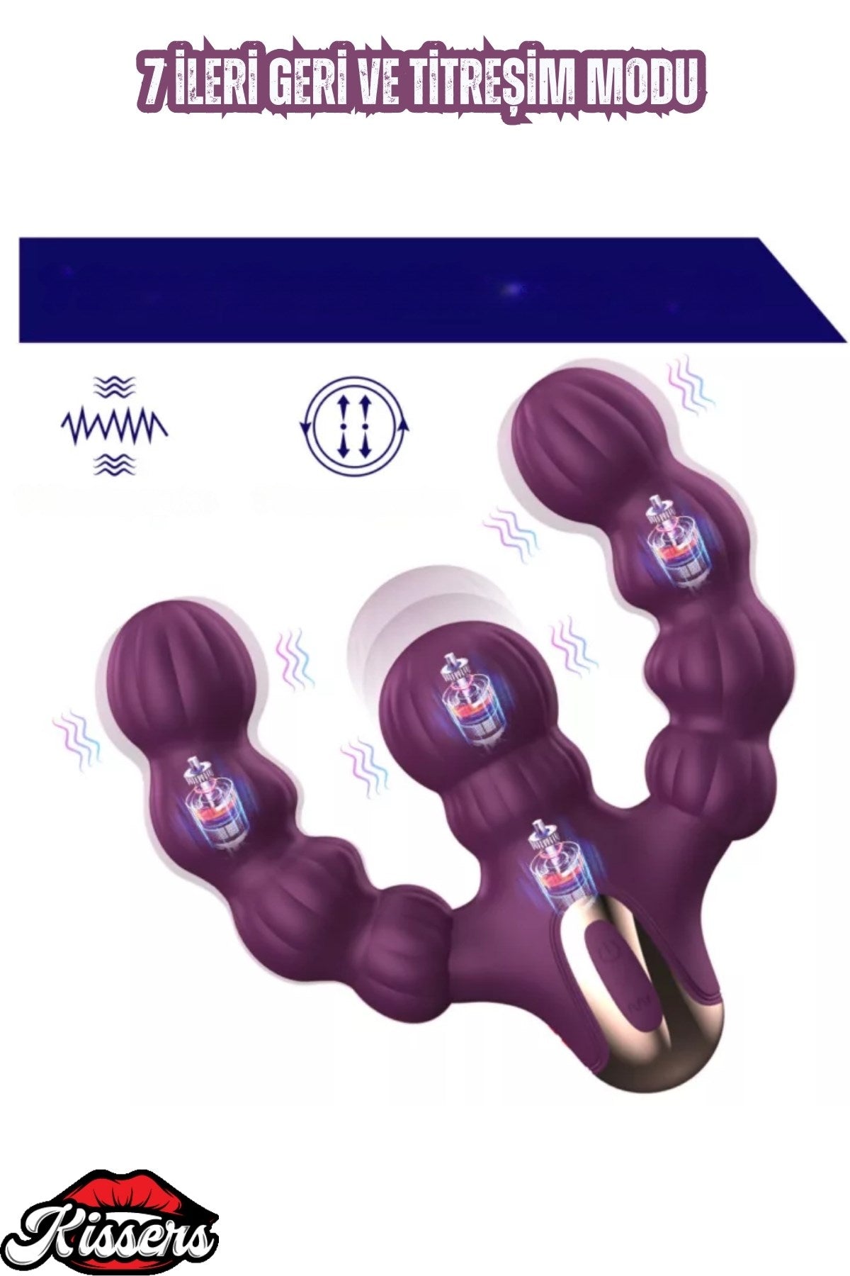 Şarjlı Uzaktan Kumandalı İleri Geri Hareketli Yeni Nesil Kadın Çift Vibratörü