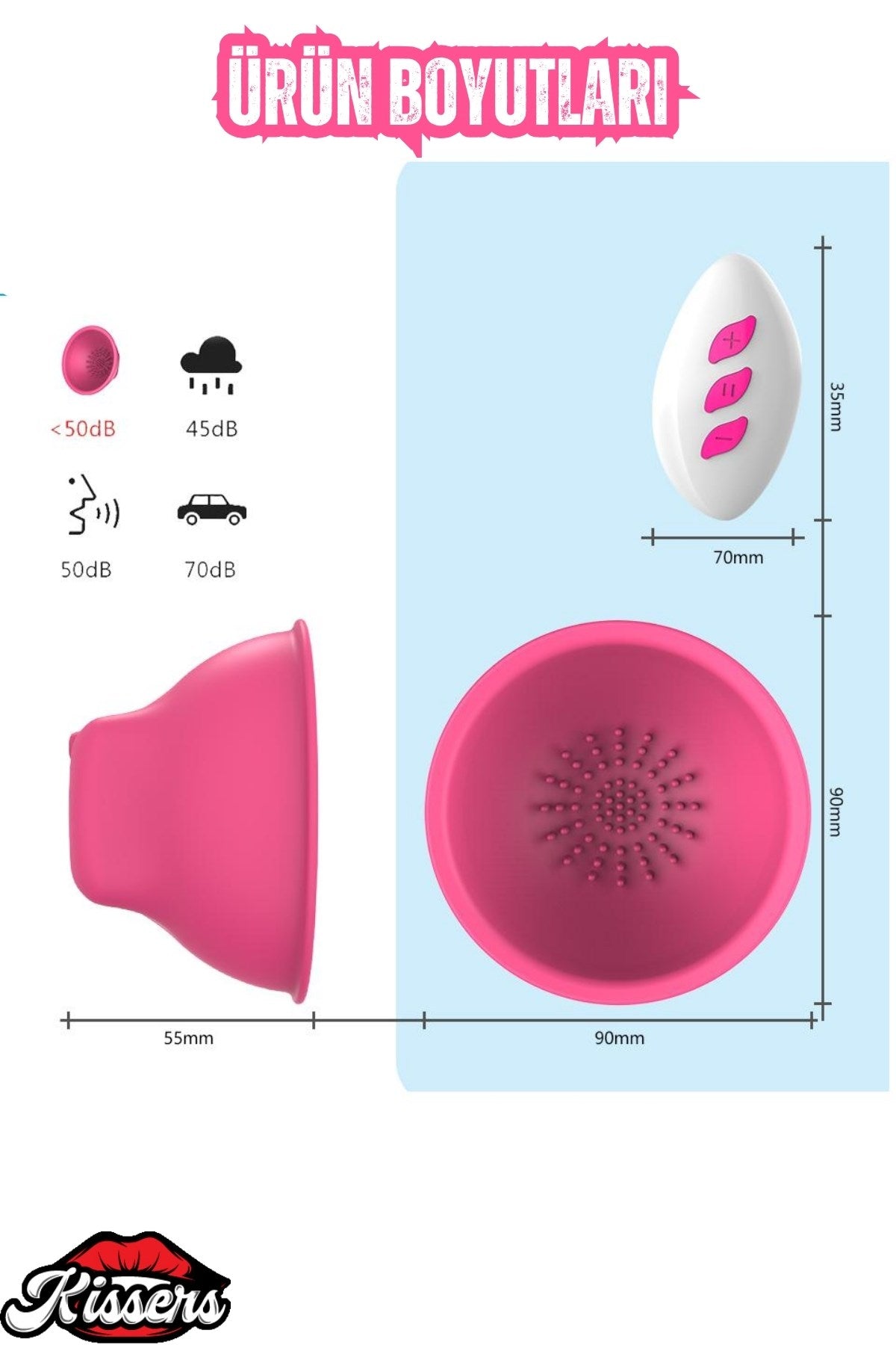 Ruby Şarjlı Uzaktan Kumandalı Meme Ucu Masajı Tırtıklı Göğüs Uyarıcı Vibratör