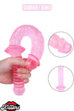 Ultra Realistik Damarlı Bükülebilir Vantuzlanabilir Jel Dokusunda pembe Dildo Penis 32 Cm