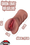 Vajinal Girişli Titreşimli Vajina Cinsel Oyuncak Saklanabilir Realistik Vajina Mastürbatör Melez