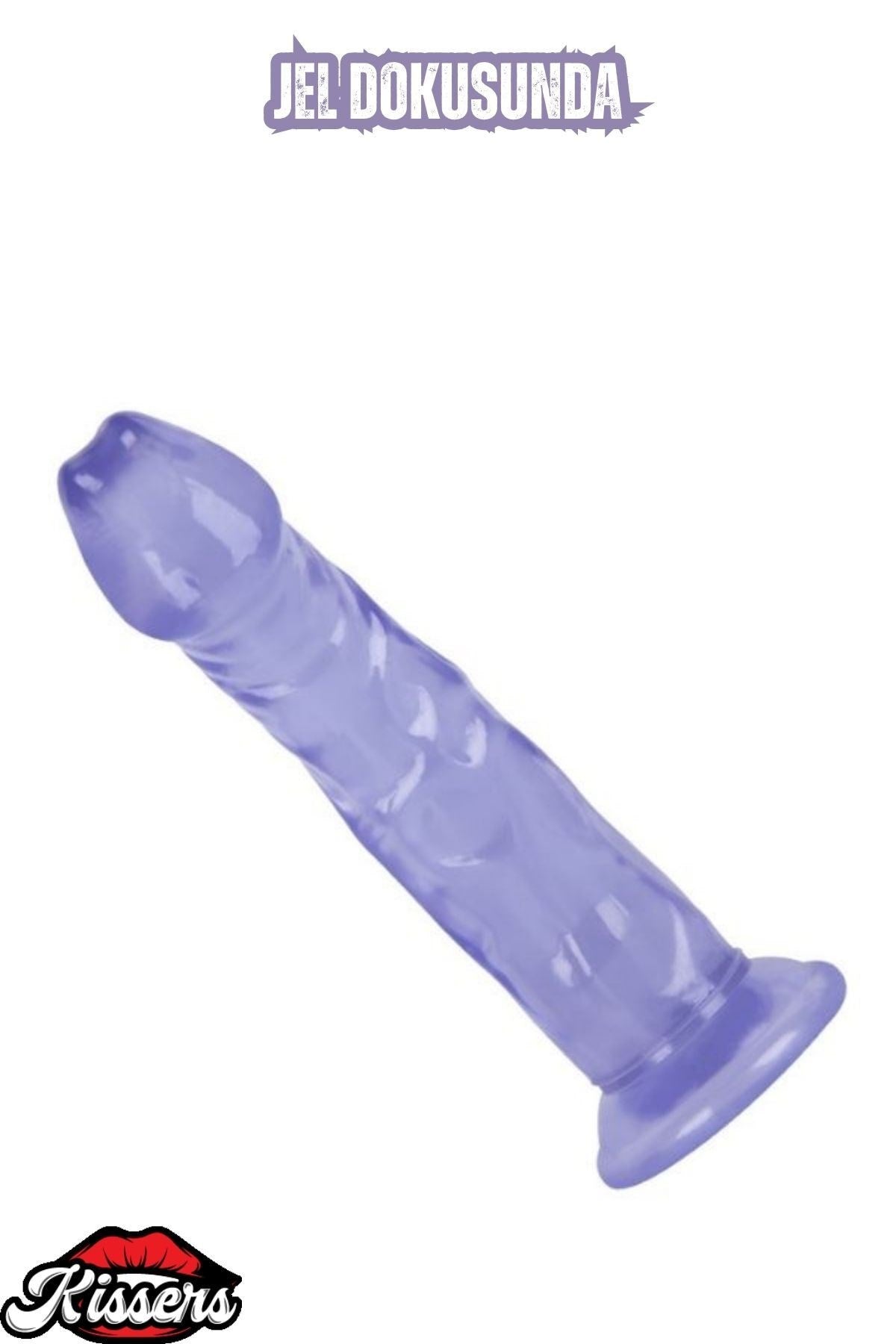 Ultra Realistik Damarlı Bükülebilir Vantuzlanabilir Jel Dokusunda Mavi Dildo Penis 21 Cm