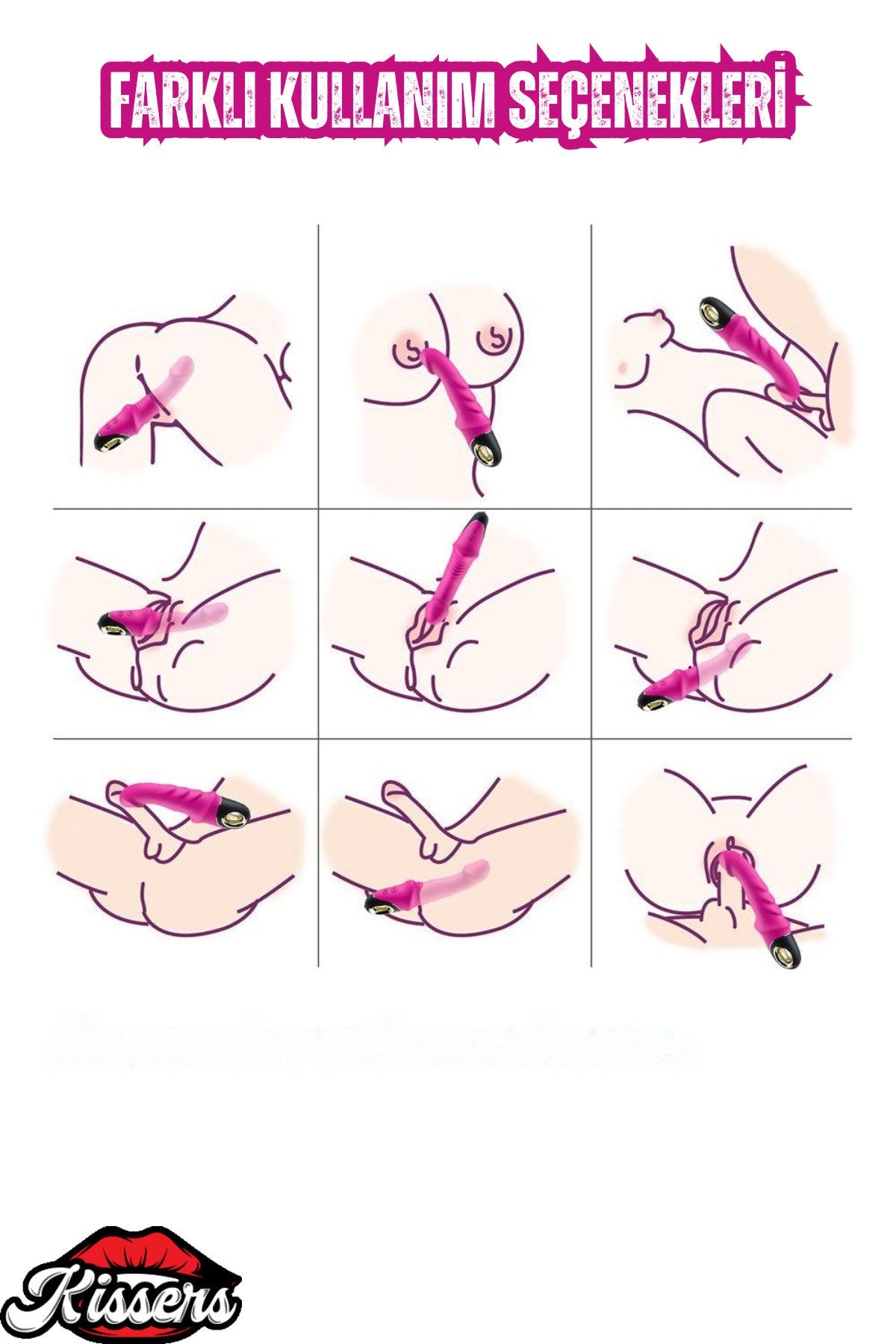 Esnek G Nokta ve Klitoris Uyarıcı Yapay Penis Anal Vajina Vibratör