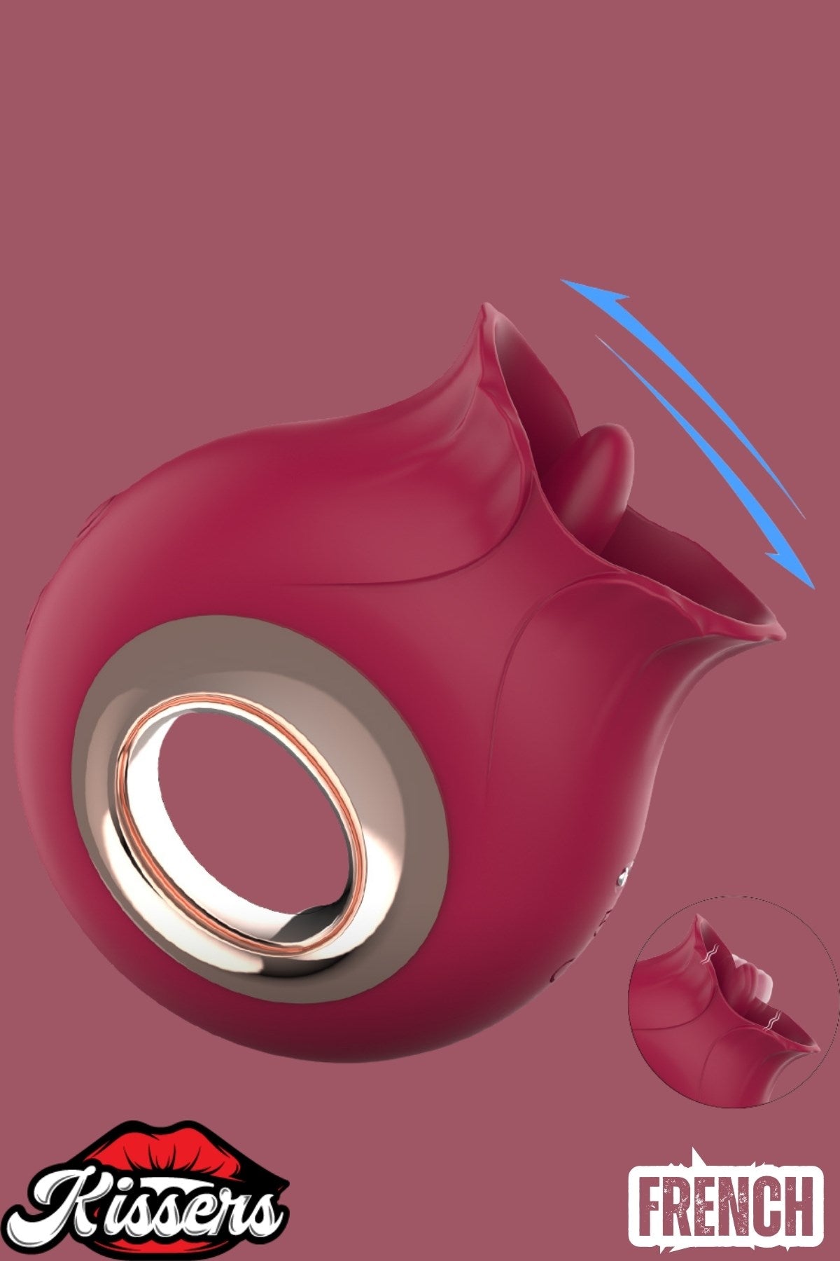 Cinsel Oyuncak Klitoris ve Meme Ucu Uyarılcılı Güçlü Titreşimli Dil Darbeli Vibratör 9.4 Cm