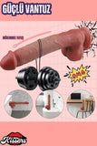 Isıtmalı İleri Geri Hareketli Titreşimli Ultra Realistik Mega Kalın Melez Dildo Penis Vibratör 29 Cm