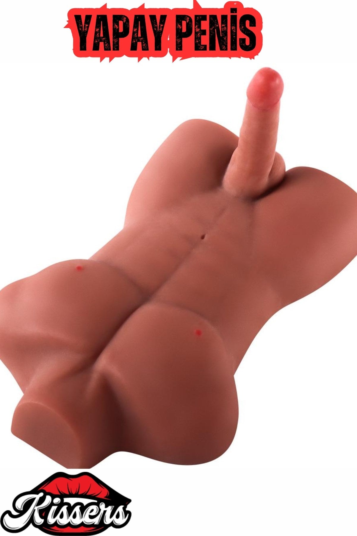 Anal Girişli Yarım Vücut Yapay Penis Dildo Erkek Realistik Manken Mastürbatör Melez 4.5 KG