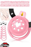 Kalp Şeklinde BDSM Chastity Cage Pembe 6 Farklı Penis Halkası Ayarlanabilir Esaret Penis Kafesi