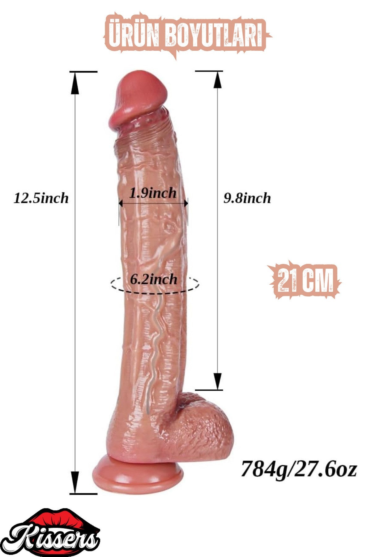 Ultra Gerçekçi Mavi Damarlı Realistik Belden Bağlamalı Damarlı Dildo Penis 21 Cm