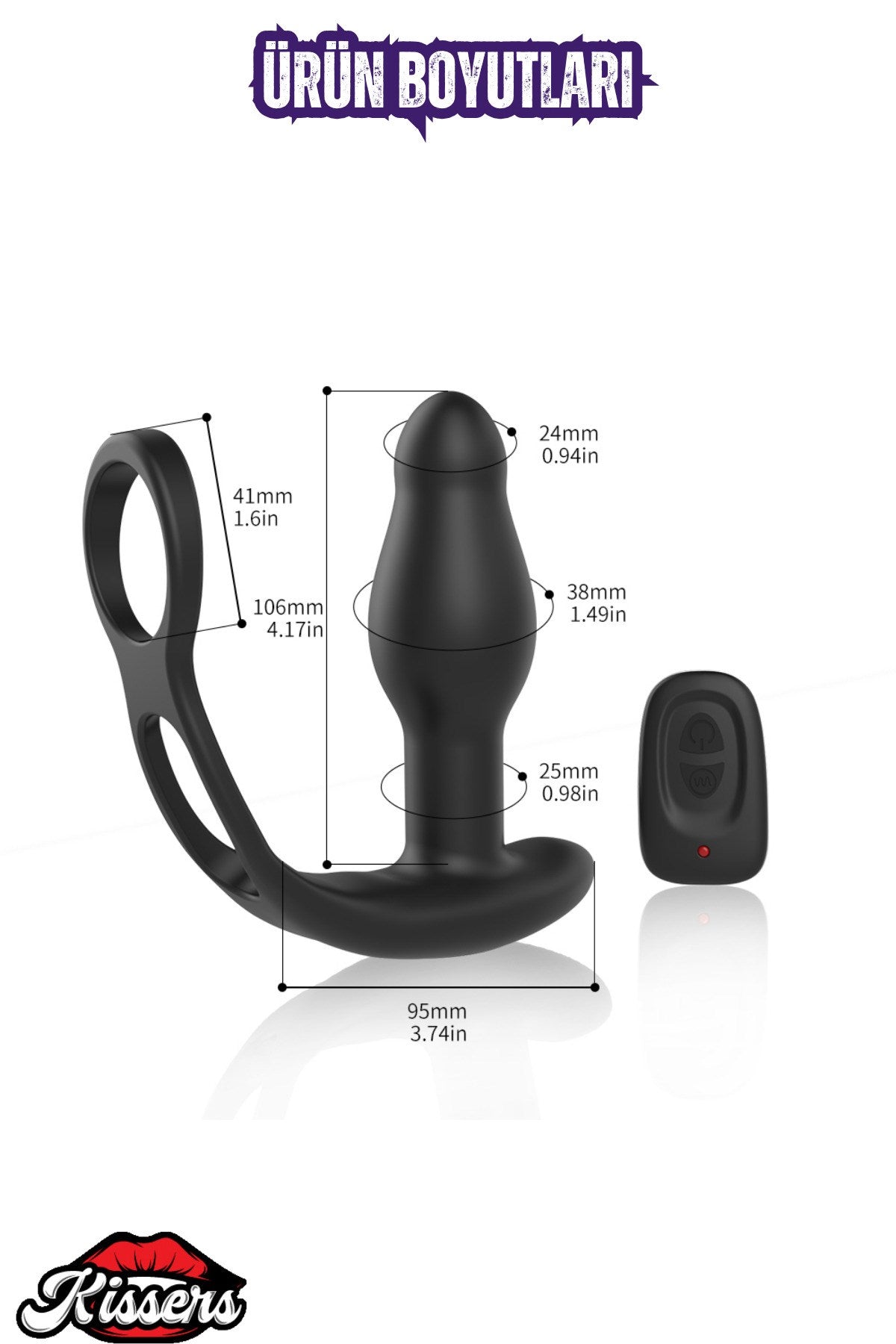 Manyetik Şarjlı 7 Modlu Rotasyonlu Silikon Titreşimli Uyarıcılı Testisli Penis Halkası