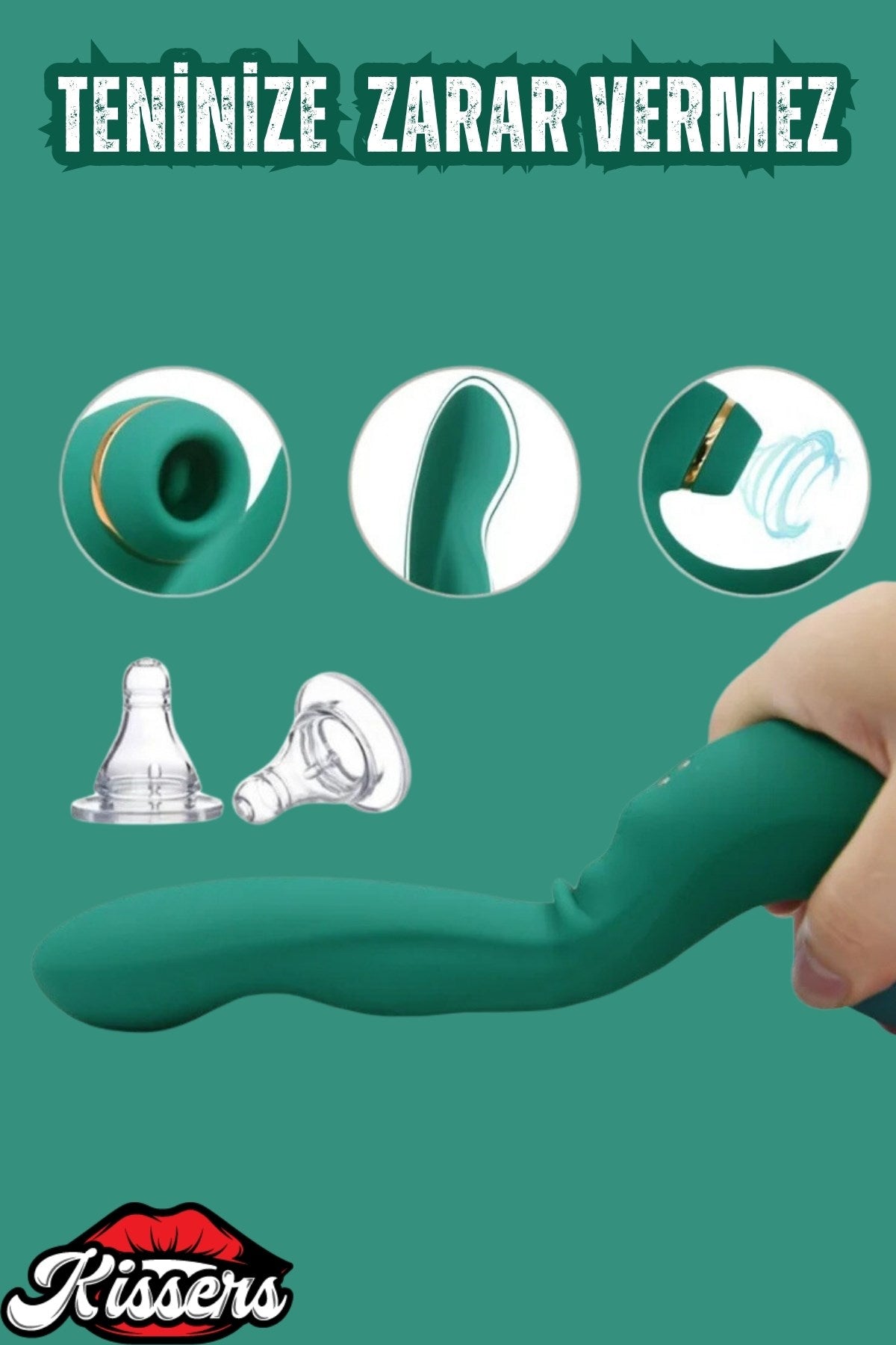 Cinsel Oyuncak G-Spot Uyarıcılı Klitoris Emişli Tıklama Modlu Güçlü Titreşimli 3 in 1 Vibratör