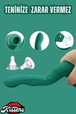 Cinsel Oyuncak G-Spot Uyarıcılı Klitoris Emişli Tıklama Modlu Güçlü Titreşimli 3 in 1 Vibratör