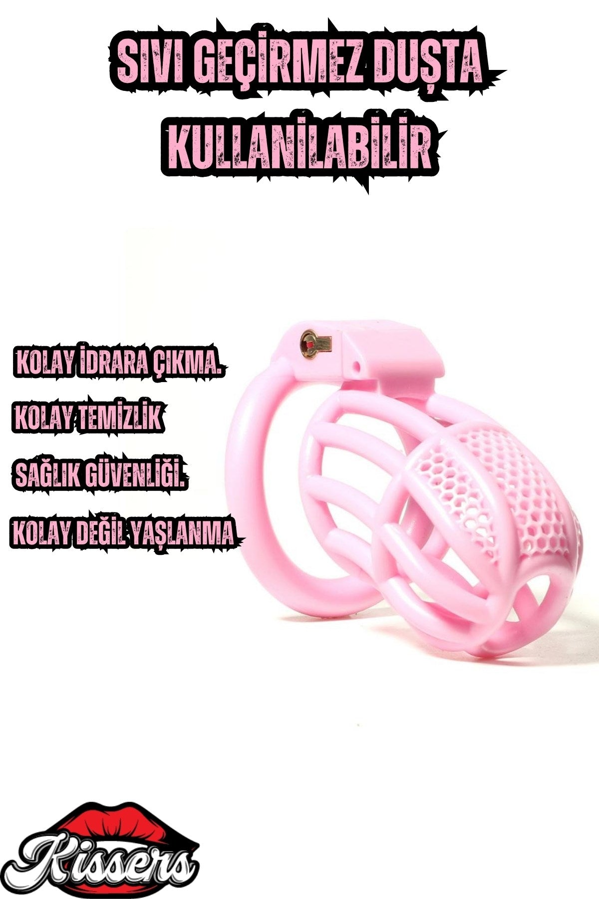 Bsdm Plastik Pembe Penis Kilidi Erkek Bekaret Cihazı Chastity Cock Cage Penis Esaret Kafesi