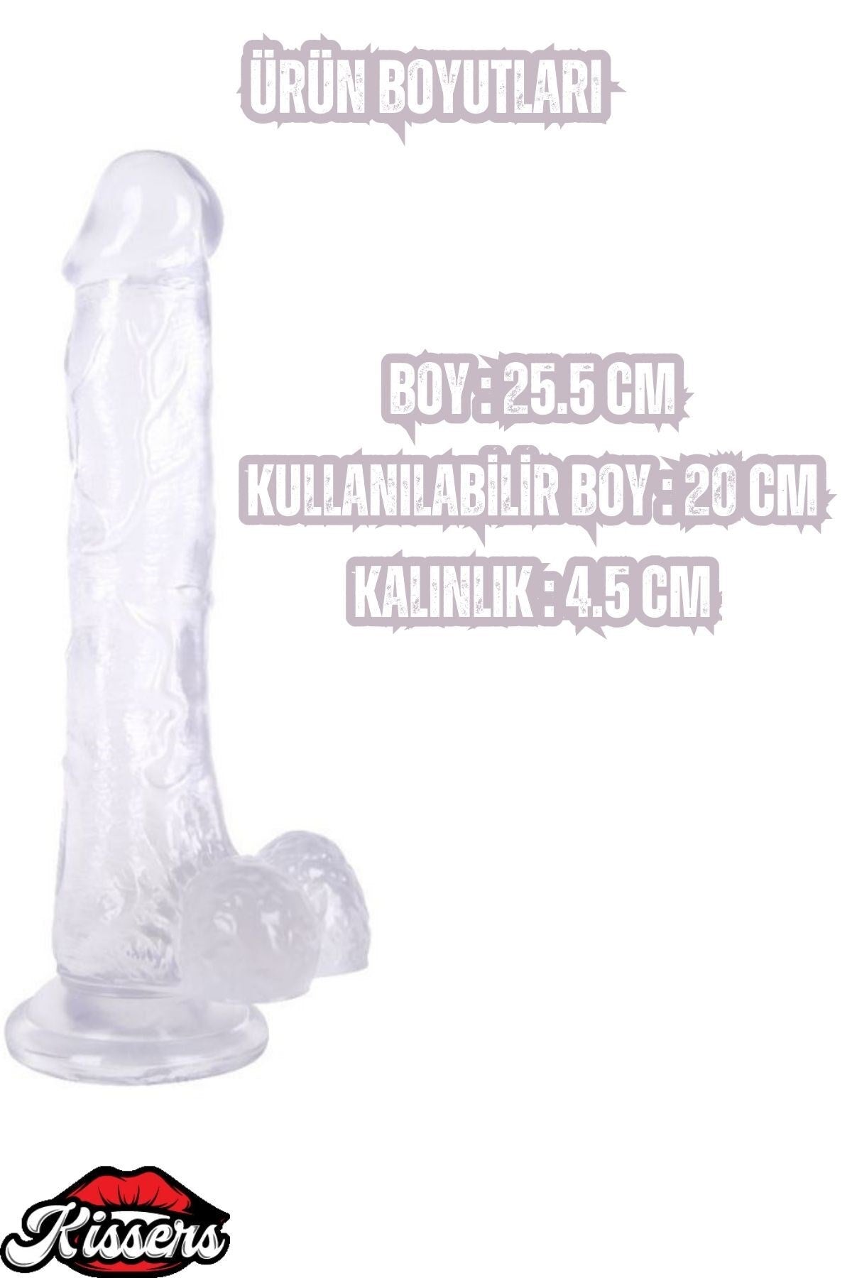 Ultra Realistik Damarlı Bükülebilir Vantuzlanabilir Jel Dokusunda Beyaz Dildo Penis 25.5 Cm