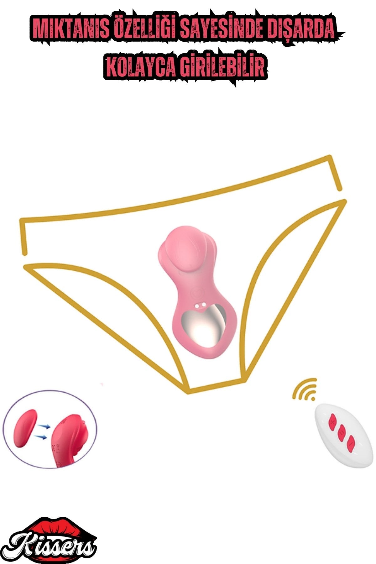 Paraty Şarjlı Kablosuz Kumandalı Mıknatıslı Klitoris Uyarıcı Giyilebilir Vibratör