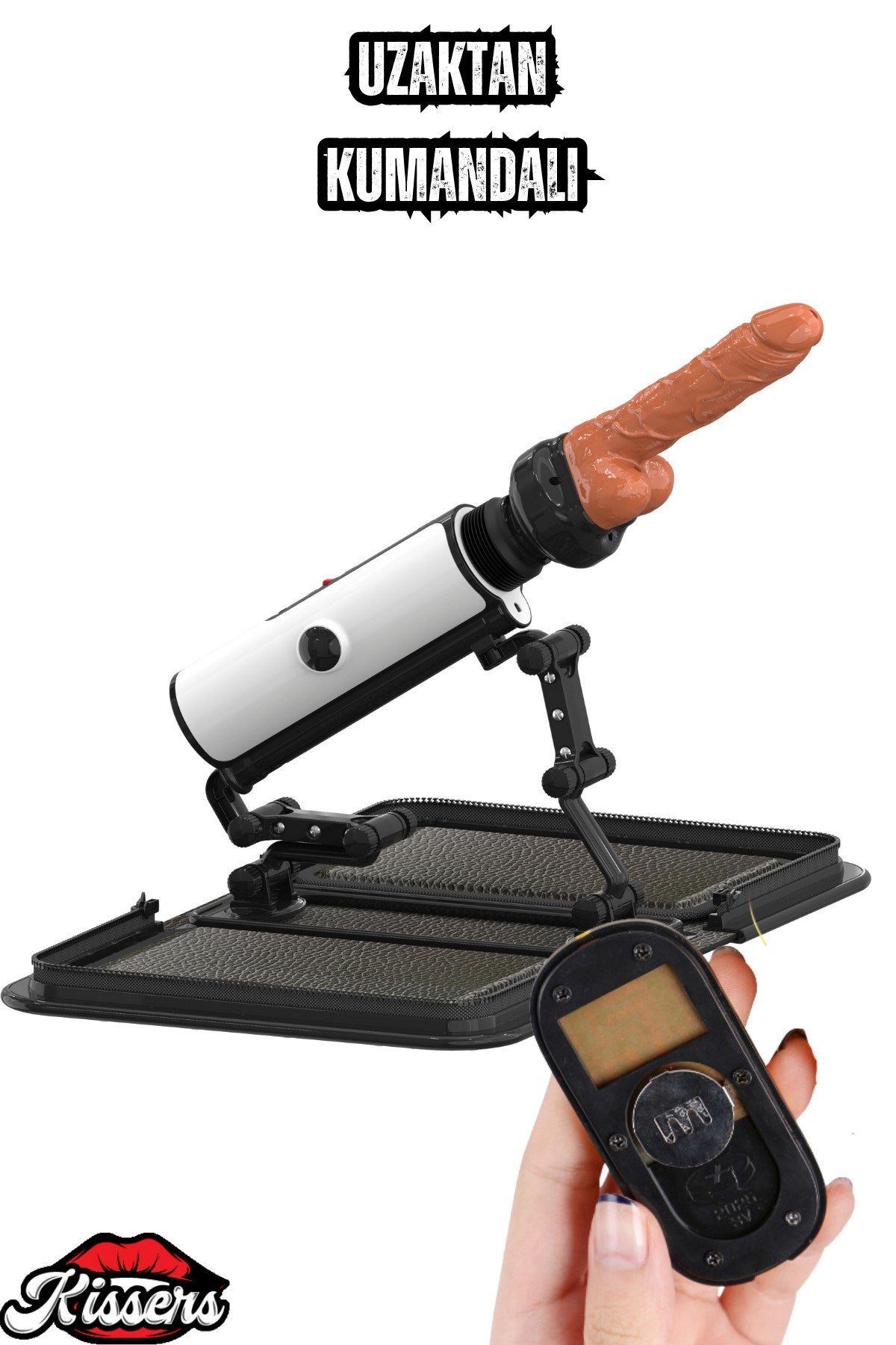 Özel Dekor Siyah Çantalı Değiştirilebilir Penisli Uzaktan Kumandalı Sex Makinesi