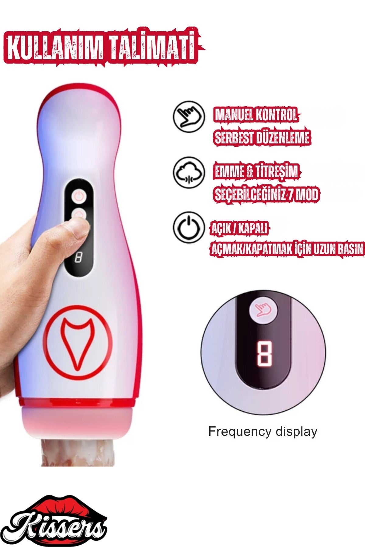 Emiş Modlu Titreşimli Kulaklı İnleme Sesli Rotasyonlu Vajina Girişli Şarjlı Tam Otomatik Mastürbatör