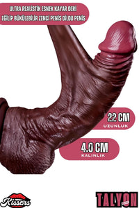 Ultra Realistik Esnek Kayar Deri Eğilip Bükülebilir Ten Dildo 22 Cm