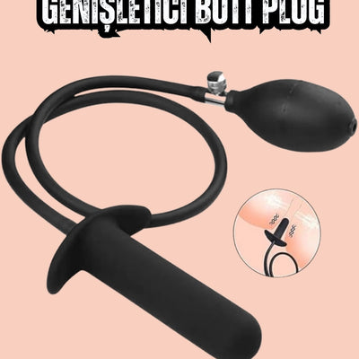 İnflatable Anal Plug Şişirilebilir Alıştırma Eğitimi Anal Genişletici Silikon Anal Butt Plug