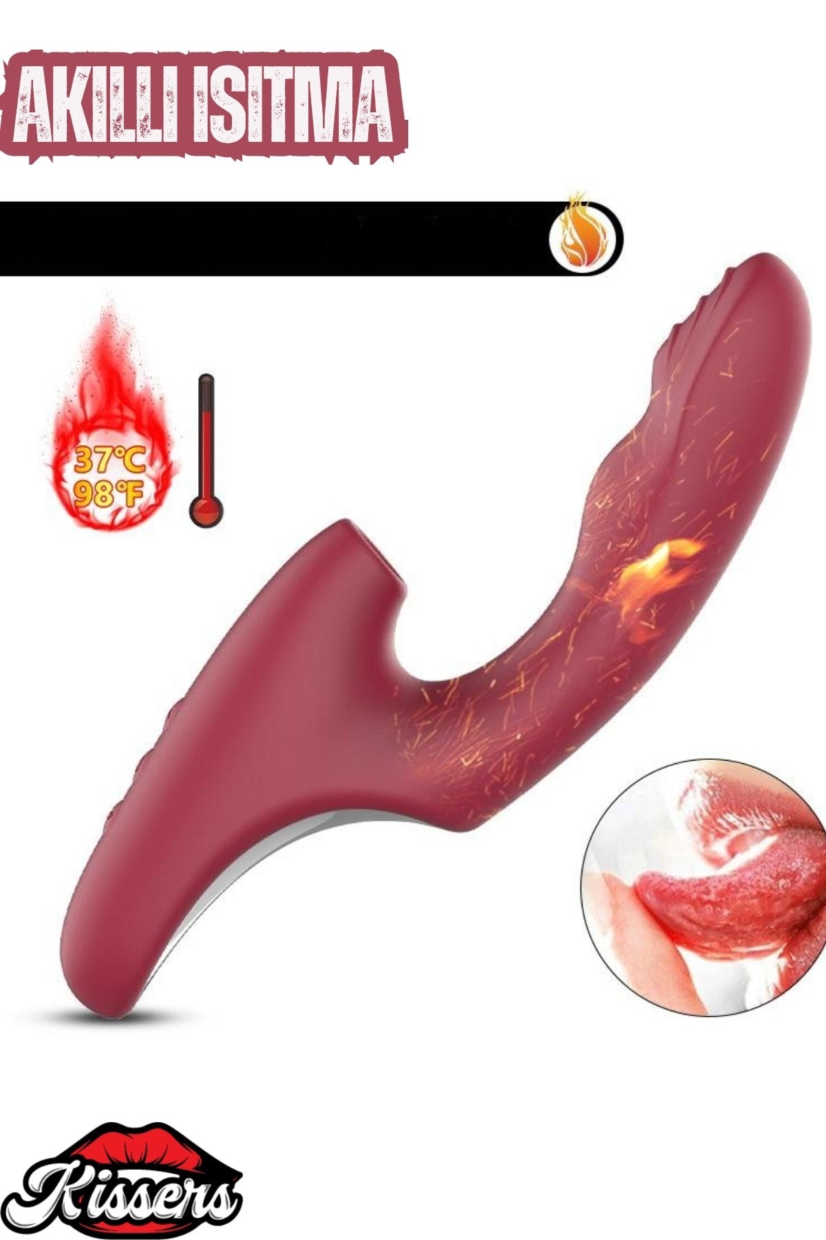 G Noktası Ve Klitoris Uyarıcılı Güçlü Emişli Dalga Hareketli Titreşimli Isıtmalı Vibratör