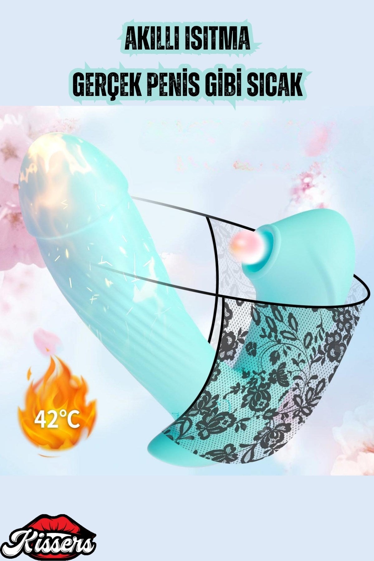 Telefon Kontrollü Emişli Isıtmalı Klitoris Emiş Uyarıcı Yapay Penis Giyilebilir Vibratör