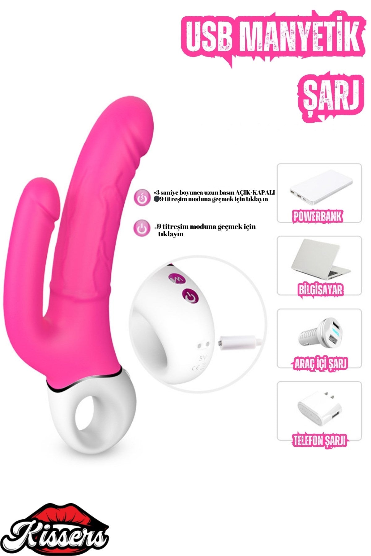 Tutma Aparatlı Çift Taraflı Anal ve G Nokta Uyarıcı 2'si 1 Arada Yumuşak Yapay Penis Çatal Vibratör