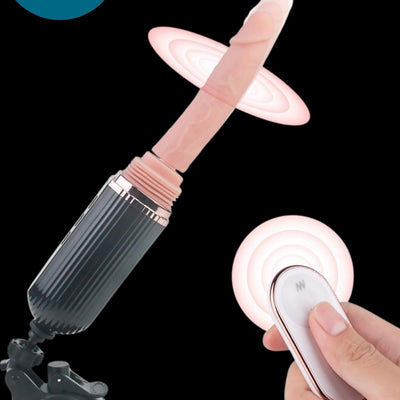 Sex Makinesi Vantuzlu Isıtmalı Titreşimli ve 360° Dönme Hareketli Yapay Penis Dildo Vibratör 33 Cm