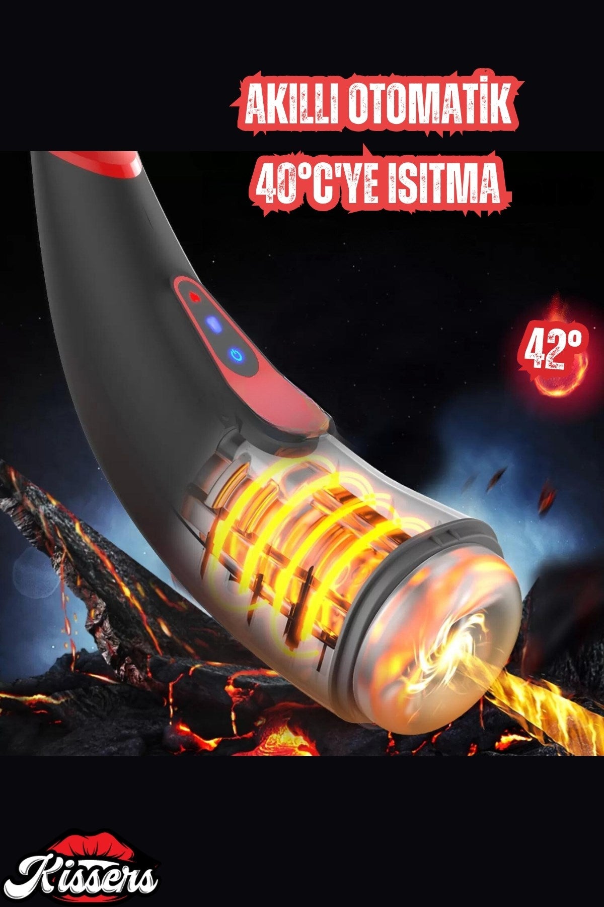 Akıllı Isıtmalı İnleme Sesli Emiş ve Titreşim Özellikli Suni Vajina Lcd Ekran Otomatik Mastürbatör