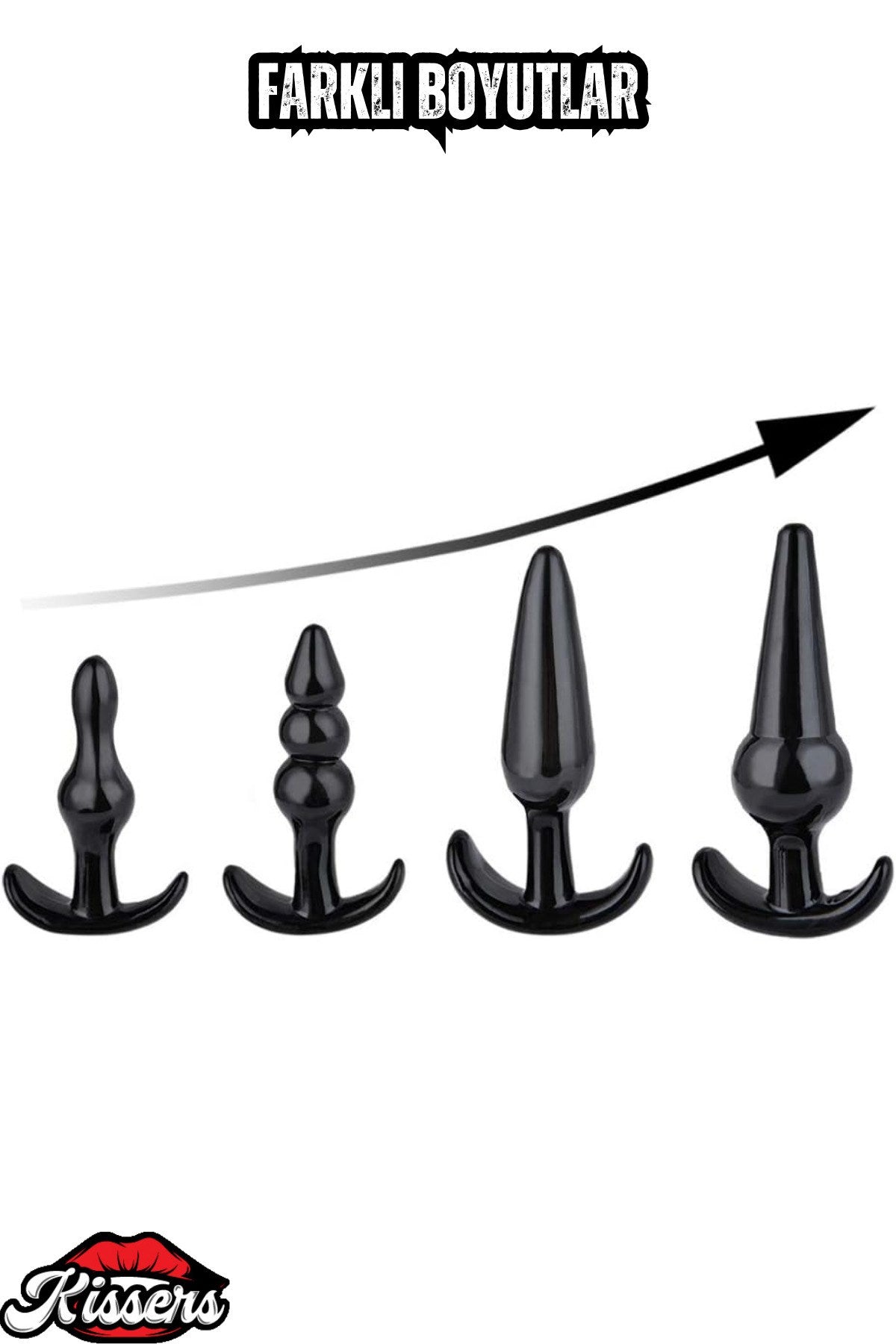 Farklı Boyutlarda 4 Lü Anal Alıştırma Seti Ve Kayganlaştırıcı Jel
