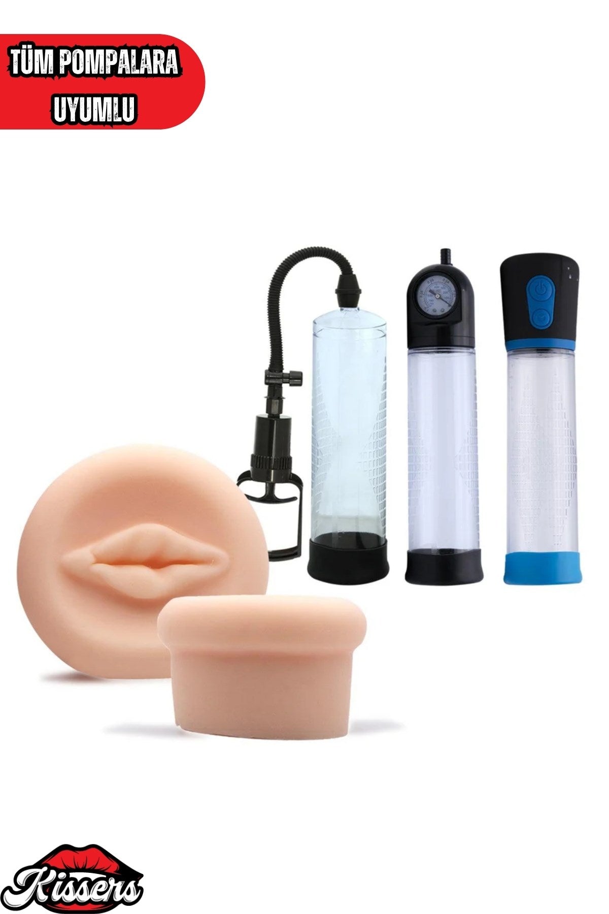  Yumuşak Dokuda Lüks Tüm Pompalara Uyumlu Oral Dudak Yedek Penis Vakum Pompa Başlığı