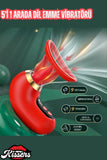 Telefon Kontrollü Emişli Titreşimli Dil Hareketli Göğüs Ve Vajina Başlıklı Vakum Vibratör