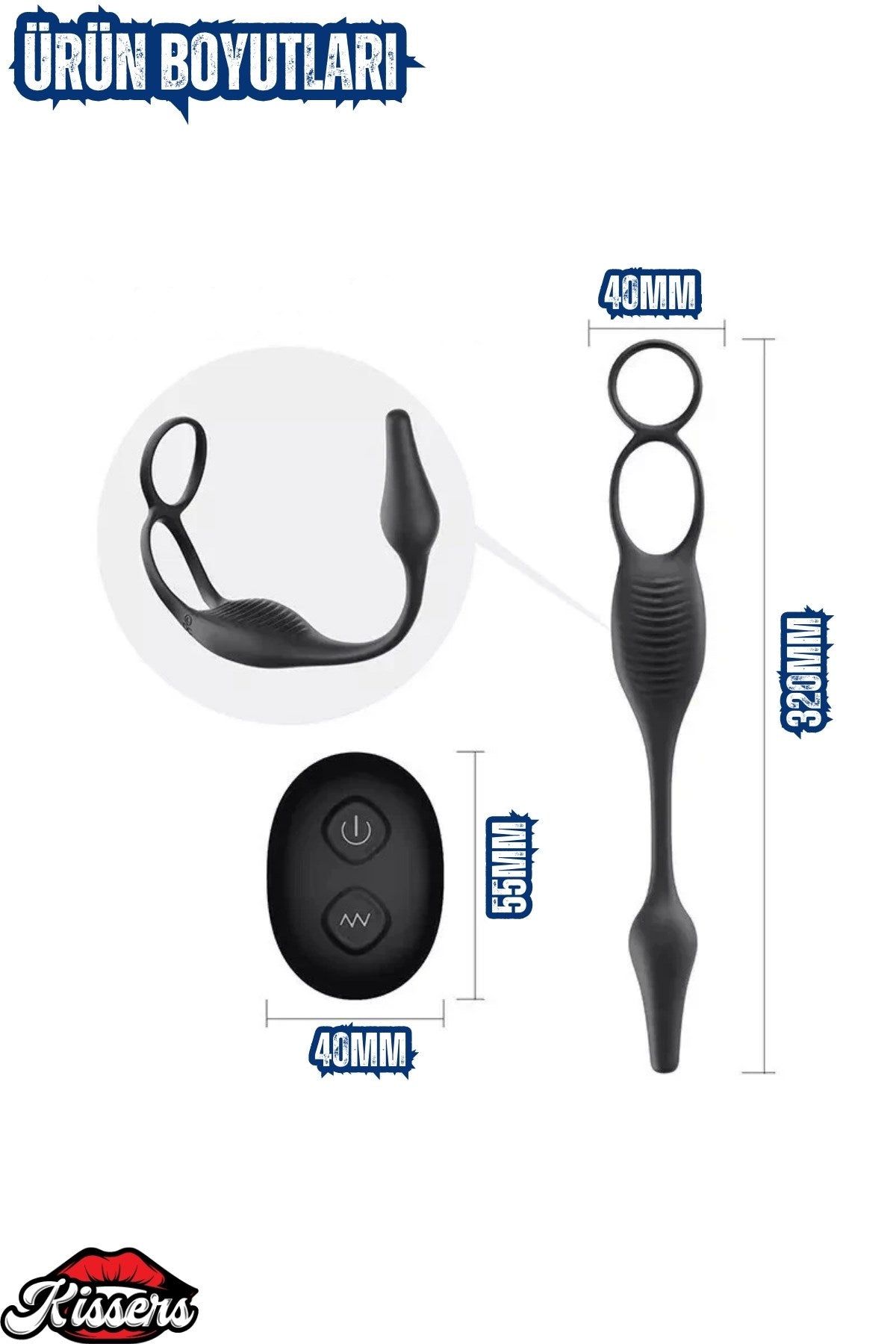 Uzaktan Kumandalı Testis Ve Penis Halkalı Titreşimli Perine Ve Uyarıcı Anal Plug Vibratör