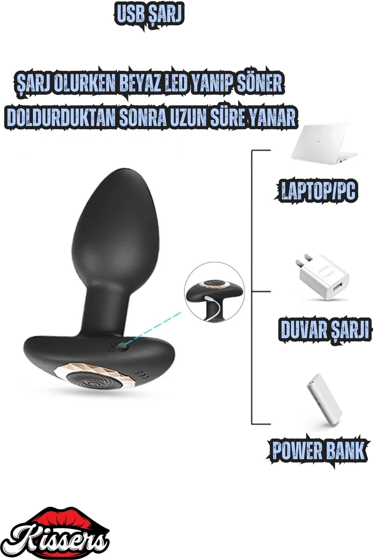 Kablosuz Kumandalı Titreşimli Silikon Anal Butt Plug Uyarıcılı Masaj Vibratör