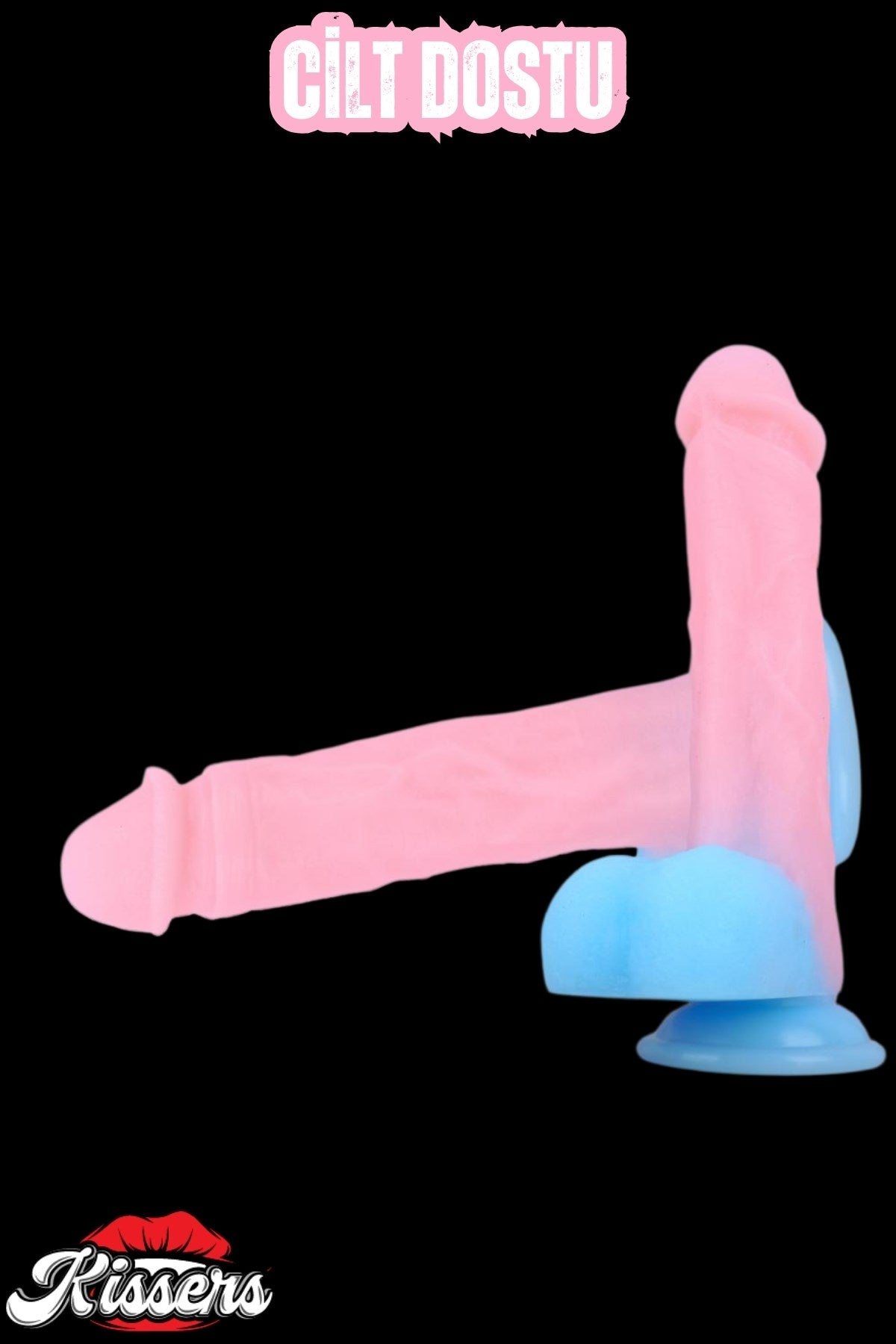Cinsel Oyuncak Neo Renk Karanlıkta Parlayan Dildo Ultra Yumuşak Realistik Yapay Penis Dildo 22 CM