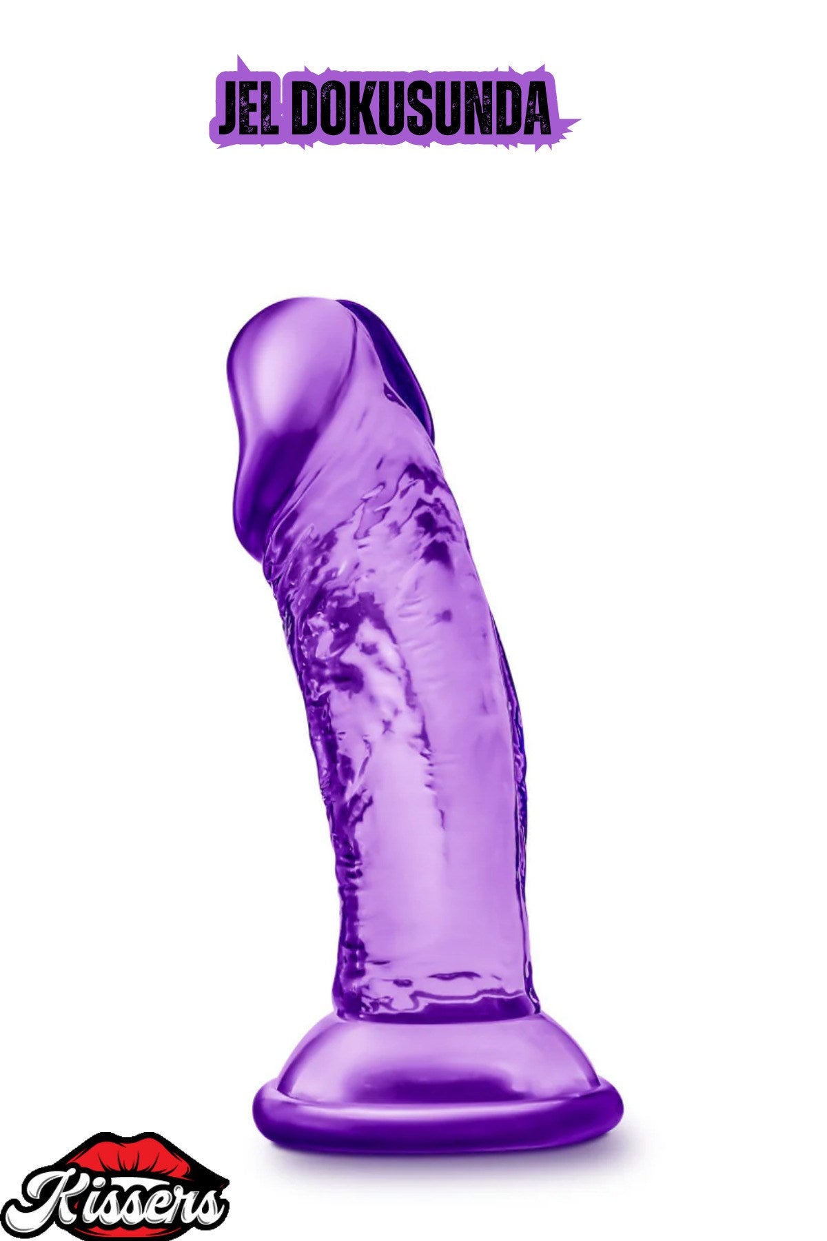 Vantuzlu Gerçekçi Realistik Damarlı Jel Penis Dildo 14,5 CM