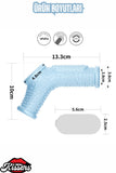 Drip Knights Ring with Scrotum Sleeve Titreşimli Penis Kılıfı 13 Cm