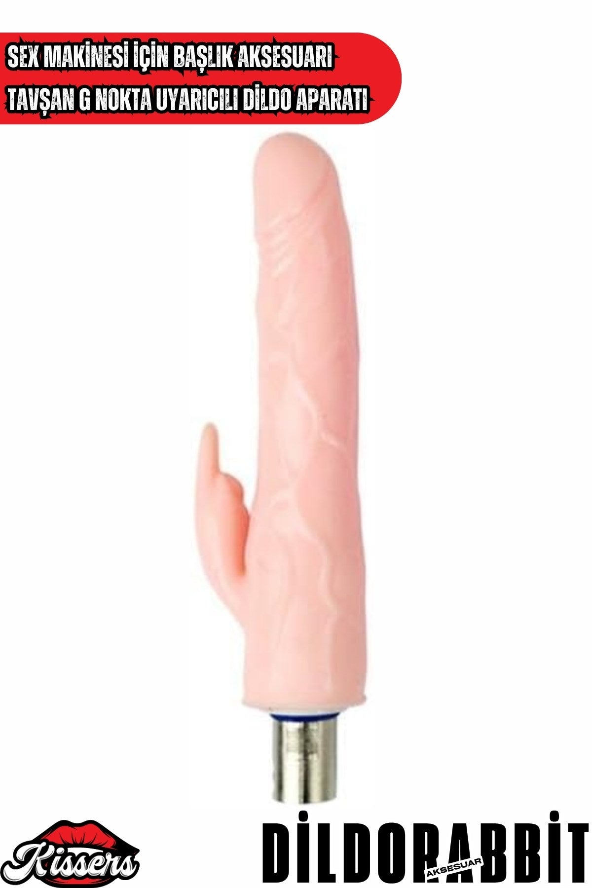 Sex Makinesi İçin 3XRL Uyumlu Tavşan G Nokta Uyarıcılı Ten Penis Dildo Başlık 20 Cm