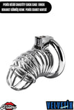 Chastity Cock Cage Erkek Bekaret Gümüş Renk Çelik Penis Esaret Kafesi