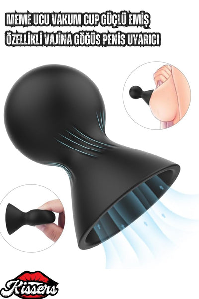 Cloak Meme Ucu Vakum Cup Güçlü Emiş Özellikli Göğüs Uyarıcı