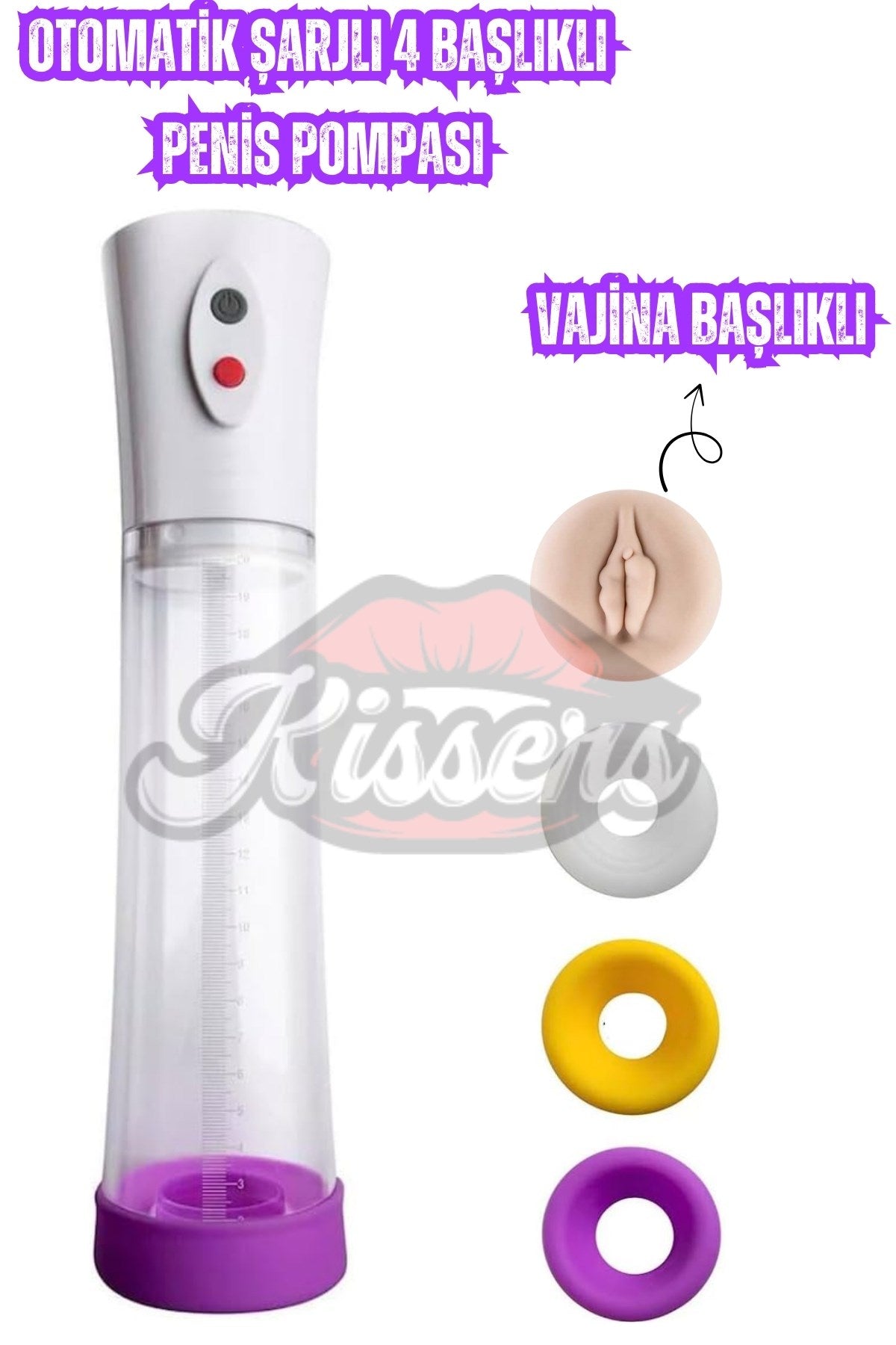 Ve Kalınlaştırıcı Etkili Kaliteli 4 Başlıklı Otomatik Vakum Penis Pompası