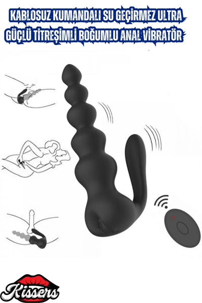 Uzaktan Kumandalı Su Geçirmez Ultra Güçlü Titreşim Modlu Boğumlu Anal Vibratör