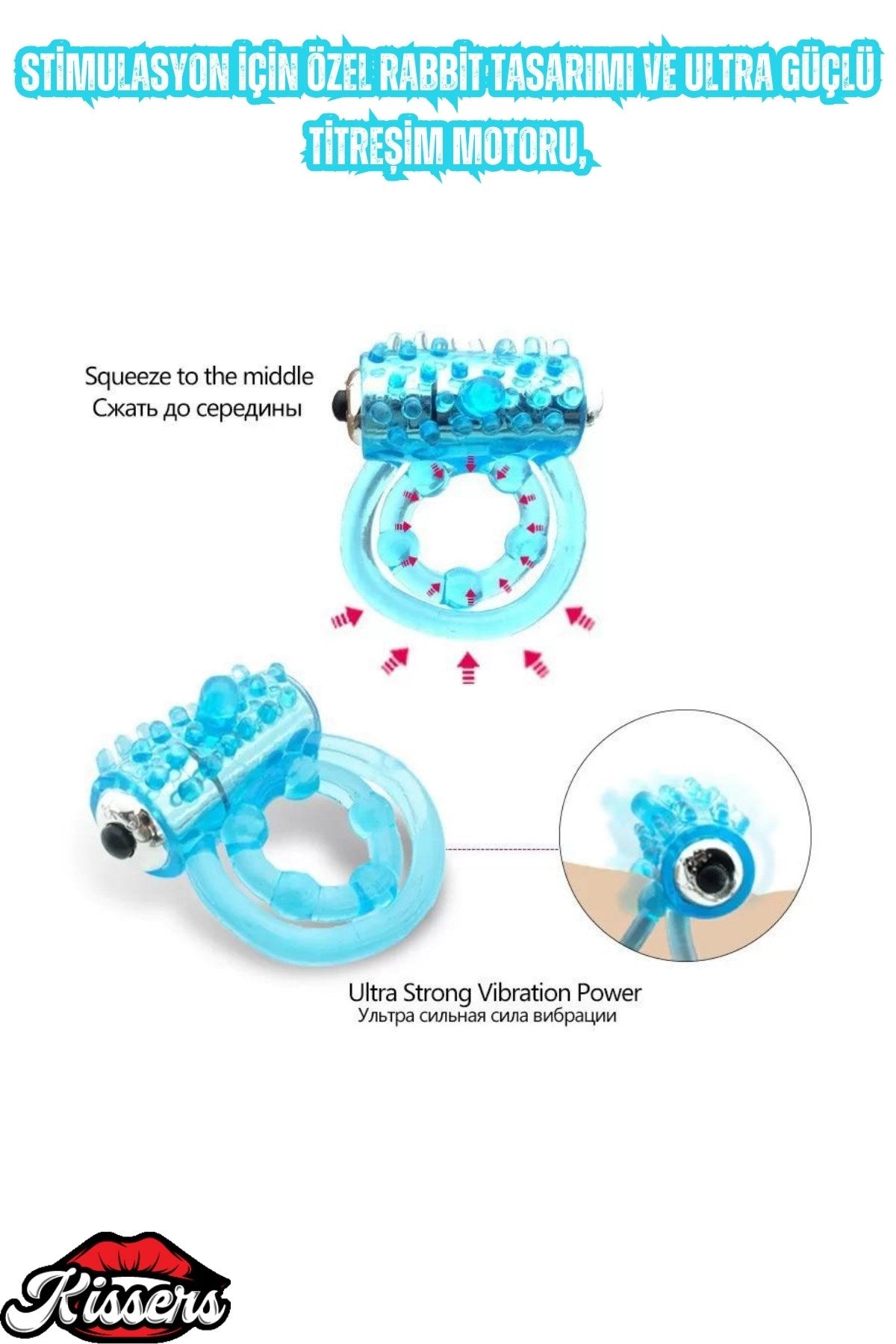 Güçlü Titreşimli Penis Yüzüğü Klitoris G Nokta Uyarıcı Testis ve Penis Halkası