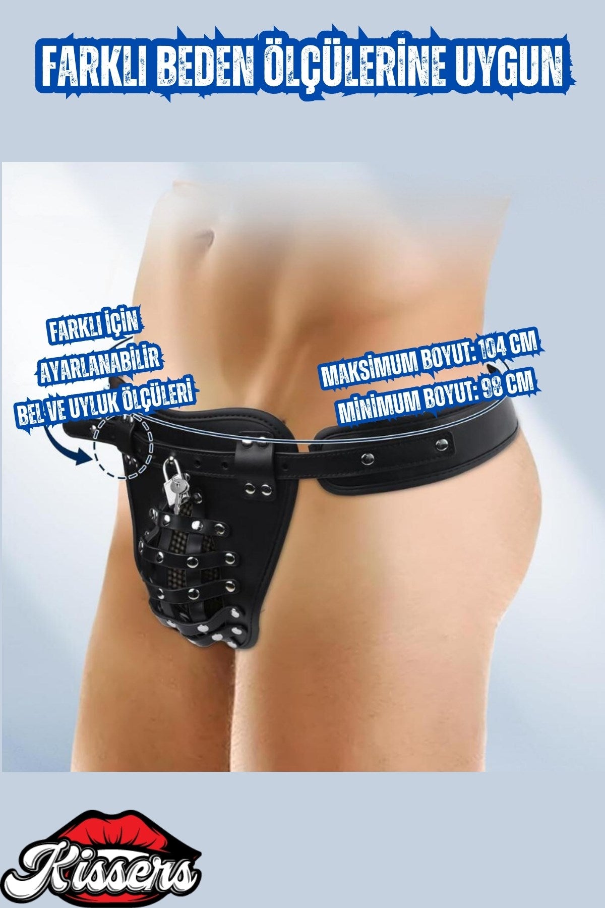 Bsdm Kemerli Penis Esaret Kafesi Nefes Alabilir Ayarlanabilir Askılı Deri Külot Bekaret Penis Kilidi