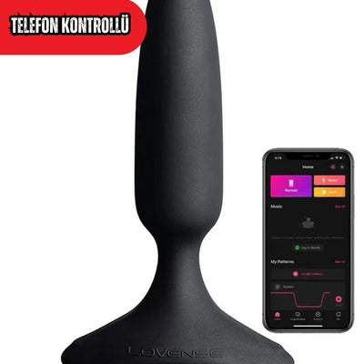 Dünyanin Her Yerinden Kontrol Edilebilen Telefon Uygulamalı Lovense Hush Anal Plug Tıkaç 12 Cm