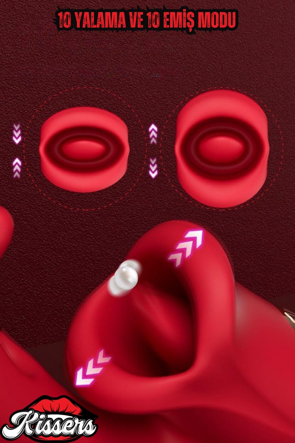 Cinsel Oyuncak Kadınlar İçin Titreşimli Dil Hareketli Emme Modlu Klitoris Vibratör