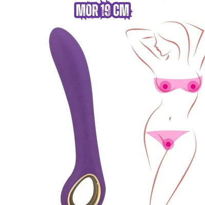 Medikal Silikon Tutma Aparatlı G-Spot ve Anal Uyarıcı Çok Amaçlı Vibratör Mor 19 Cm