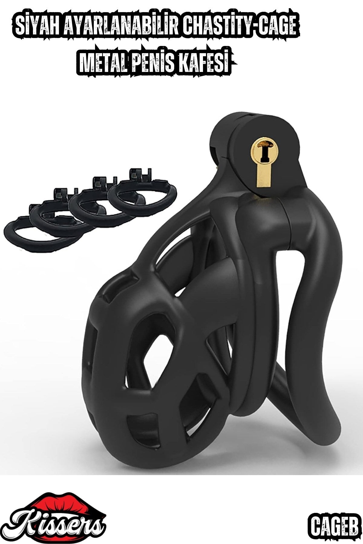 Bsdm Metal Penis Kilidi Black Chastity Cock Cage Bekaret Cihazı Siyah Penis Esaret Kafesi