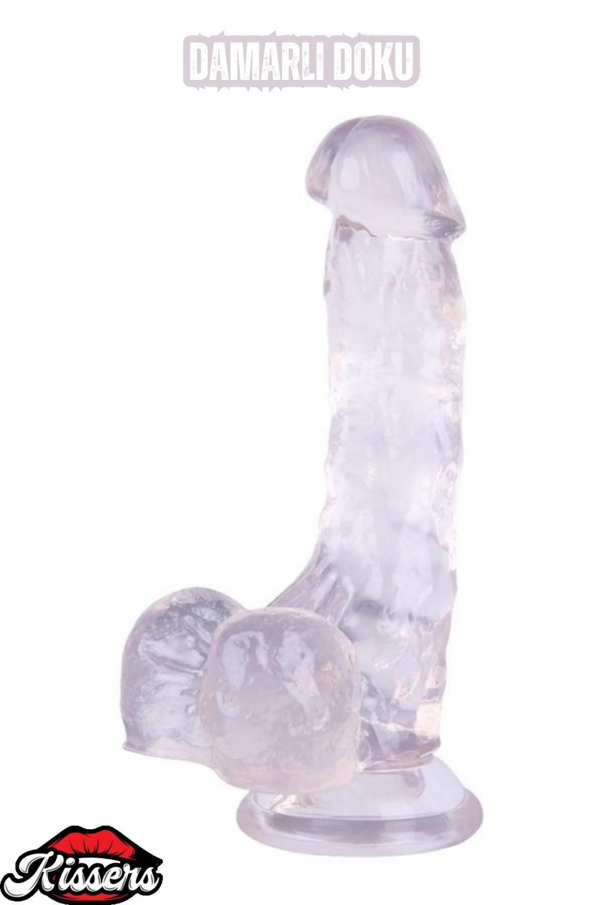 Ultra Realistik Damarlı Bükülebilir Vantuzlanabilir Jel Dokusunda Beyaz Dildo Penis 18 Cm