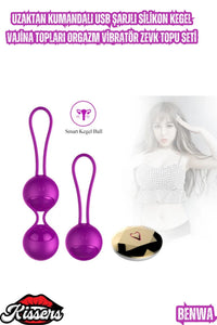 Uzaktan Kumandalı G-Spot Klitoris Uyarıcı Giyilebilir Kegel Egzersiz Vajinal Top Vibratör