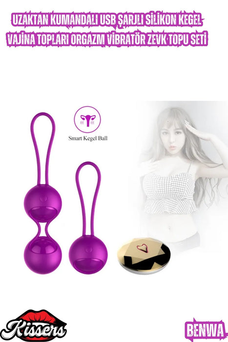 Uzaktan Kumandalı G-Spot Klitoris Uyarıcı Giyilebilir Kegel Egzersiz Vajinal Top Vibratör